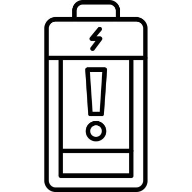 pil şarjı simgesi ana hat biçiminde