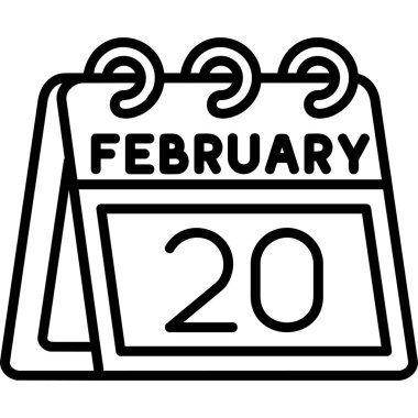 Şubat 'ın 10' u. Basit bir takvimde