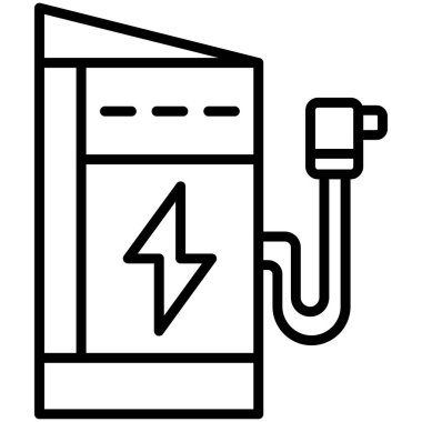 Elektrikli araba aküsü simgesi, taslak biçimi