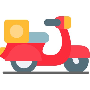 Motosiklet. Web simgesi basit illüstrasyon