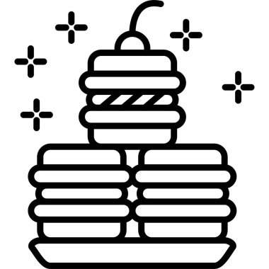 Ana hatlarıyla tatlı ikonu.