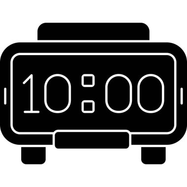 saat simgesi, vektör illüstrasyonu