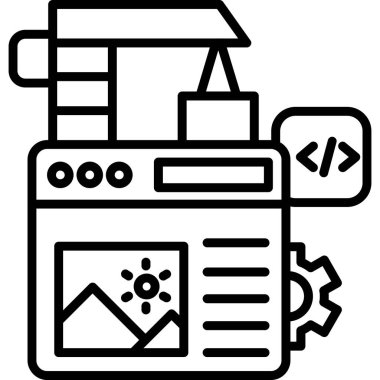 Web kodlama geliştirme simgesi