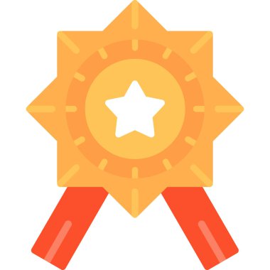 ödül ödülü ikonu düz stil