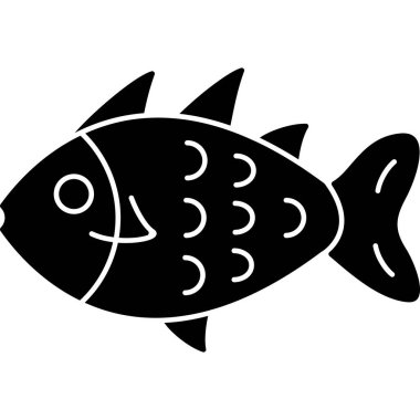 Balık. Web simgesi basit illüstrasyon