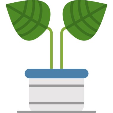 Bitki. Web simgesi basit illüstrasyon