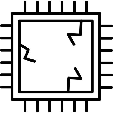 İşlemci simgesi. Çip. vektör illüstrasyonu