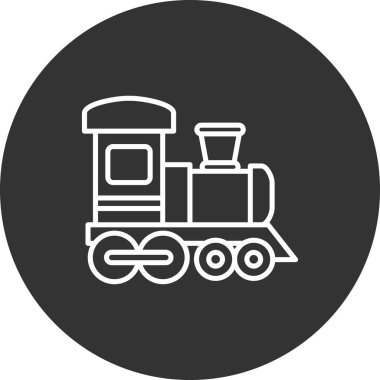 Tren simgesinin vektör illüstrasyonu