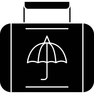 çanta çanta şemsiye simgesi katı stil