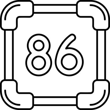 Sektör 9-8 simgesinin vektör illüstrasyonu