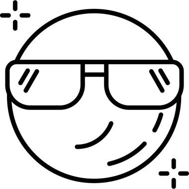 Gözlük. Web simgesi basit illüstrasyon