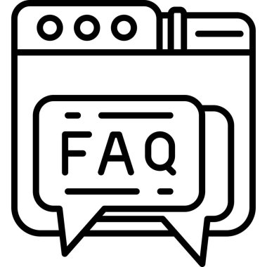 Faq. Web simgesi basit illüstrasyon