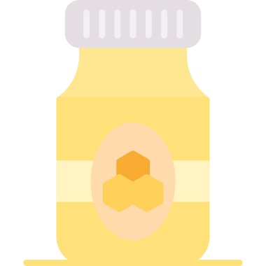 Bal kavanozu düz simgesi