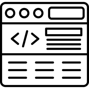 Web tarayıcı simgesi vektör illüstrasyonu