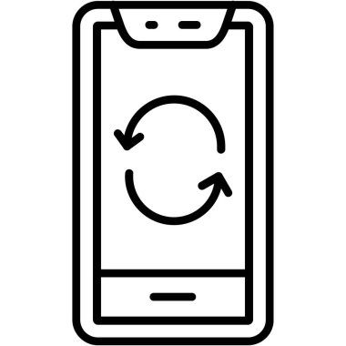 Telefon simgesi vektör illüstrasyonu