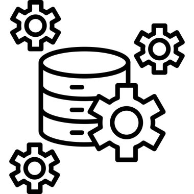 Veri yönetimi vektör simgesi