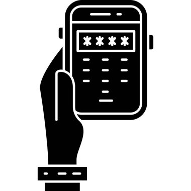 cep telefonu ödeme simgesi. Web için mobil ödeme vektör simgelerinin basit illüstrasyonu