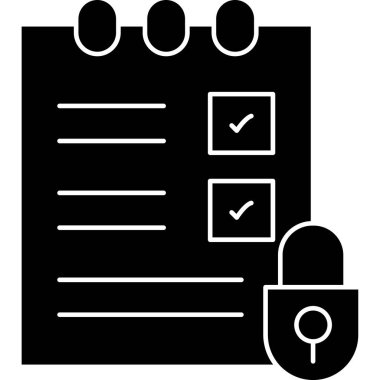 Basit dizaynda kontrol listesi simgesi