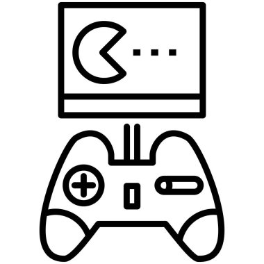 oyun konsolu simgesi, vektör illüstrasyonu