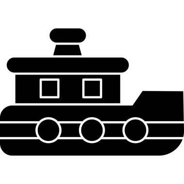 cruise boat web simgesi, basit vektör illüstrasyonu