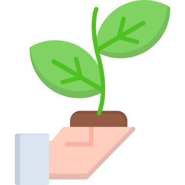 saksıda bitki, vektör illüstrasyonu