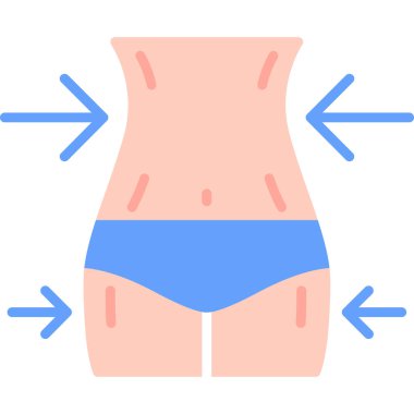 Şişman kadın vücut simgesi - taslak biçimi