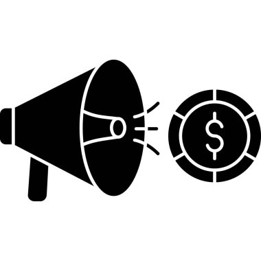 Afyon ikonu. Web için megafon vektör simgesinin basit çizimi