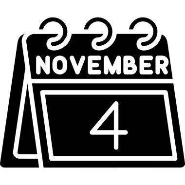 Kasım takvim simgesi vektör illüstrasyonu