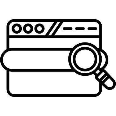 Web arama simgesi, basit vektör illüstrasyonu