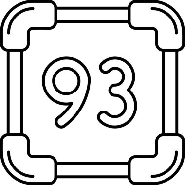 Bir b 9 simgesinin vektör illüstrasyonu