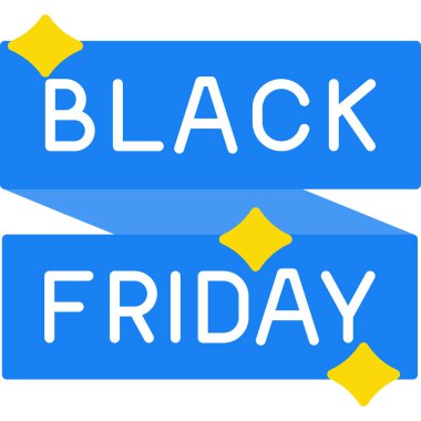 İzole siyah Cuma etiket. Vektör çizim tasarım