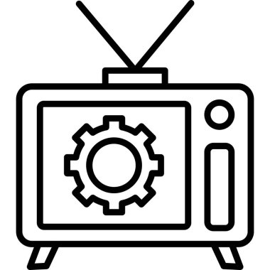 Televizyon. Web simgesi basit tasarım