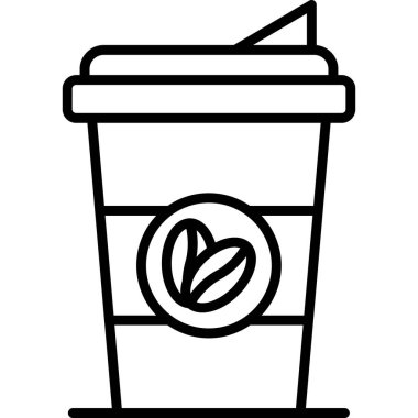 Bir fincan sıcak kahvenin vektör çizimi