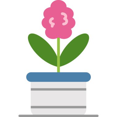 Çiçek. Web simgesi vektör illüstrasyonu