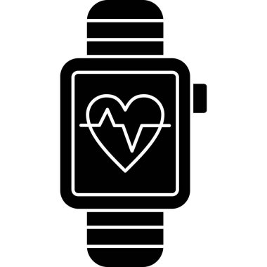 Kalp atışı ikonu, özet tarzı