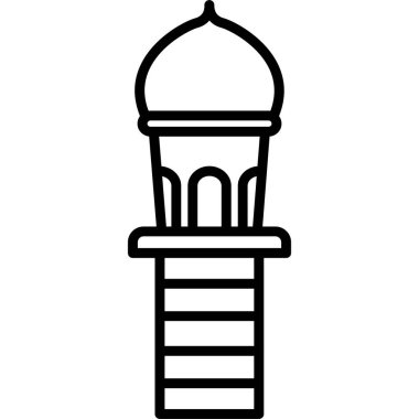 raamadan kareem cami çizgisi simgesi, özet biçimi