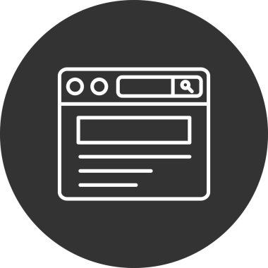 tarayıcı web sayfası ikon vektör illüstrasyonu