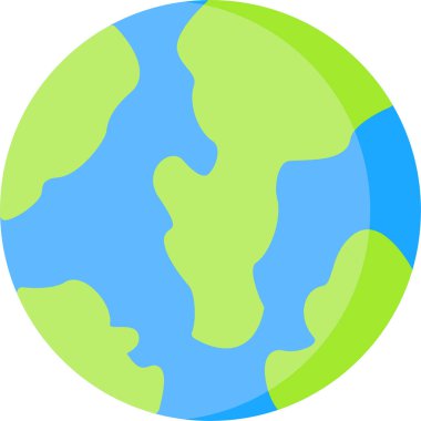 Gezegen ikonu. Web için gezegen vektör simgesinin basit çizimi