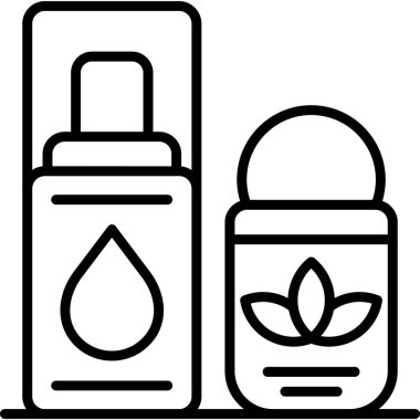 Kozmetik şişe simgesi, vektör illüstrasyonu