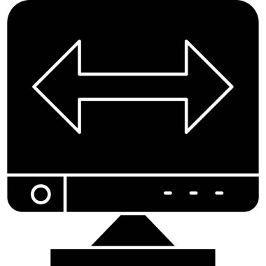 bilgisayar ekranı simgesi, vektör illüstrasyonu