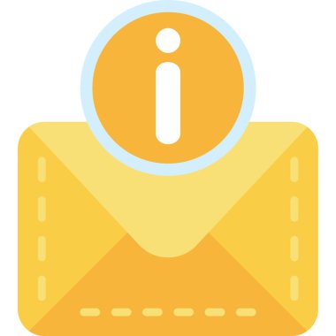 Zarf düz simgesi, vektör illüstrasyonu