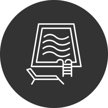 Bir dizüstü bilgisayar simgesinin vektör illüstrasyonu