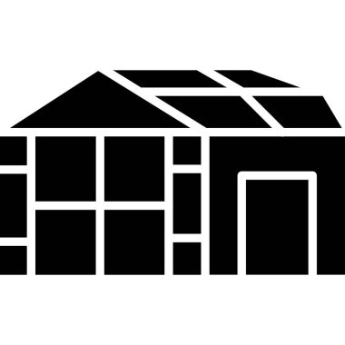 Bina. Web simgesi basit illüstrasyon