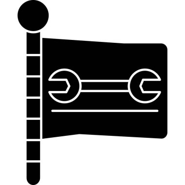 Bayrak. Web simgesi basit tasarım