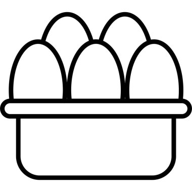 Yumurtalar besin simgesi, vektör illüstrasyon