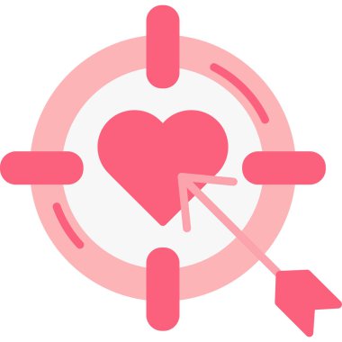 Aşk. Web simgesi basit illüstrasyon