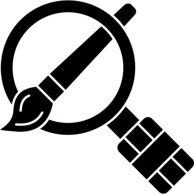 Büyütme cam simgesi, vektör illüstrasyonu