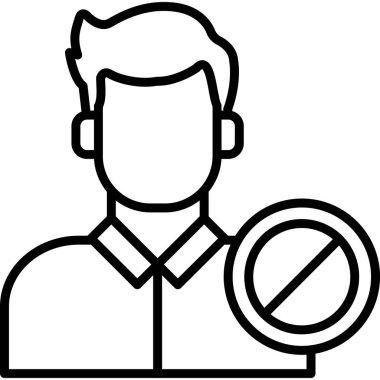 avatar erkek kişisi simgesi ana hatlar biçiminde