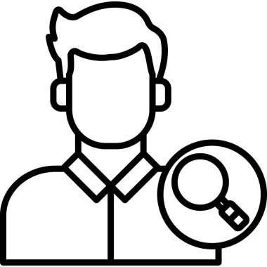 avatar erkek insan simgesi ana hat biçiminde