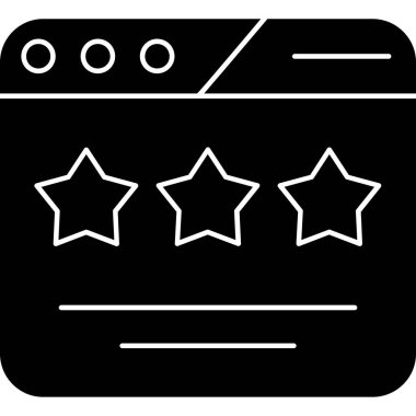 derecelendirme yıldızları simgesi, vektör çizimi